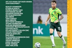 澳大利亚U23公布U23亚预赛大名单，9月1日确认23人名单