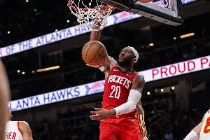 变阵！火箭今日首发：奥科吉代替亚当斯 搭档KD申京阿门小贾