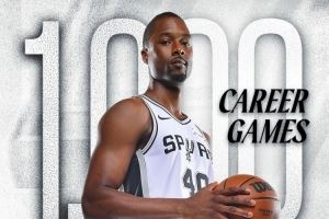 现役第16位！马刺官方祝贺哈里森·巴恩斯达到1000场里程碑！图片